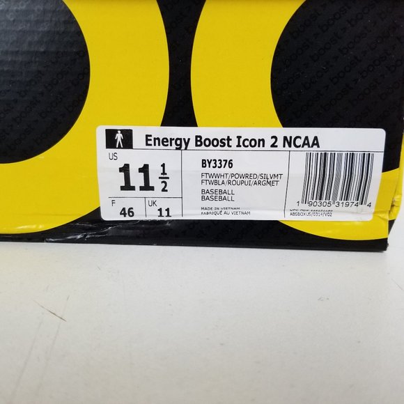 NC State Wolfpack Adidas Energy Boost Icon 2 NCAA - Picture 2 of 11